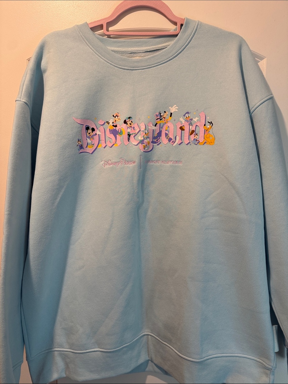Stoney Clover Pastel Blue Disneyland Character Crewneck Sweatshirt